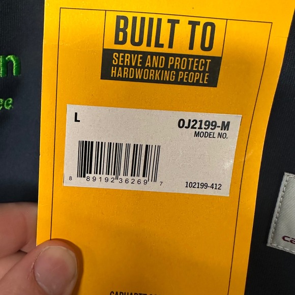 Carhartt Rain Defender Crowley Softshell Jacket Navy Blue Mens L 102199-412 NWT - Picture 3 of 4